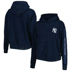 New York Yankees The Wild Collective Women's Marble Pullover Hoodie - MLB