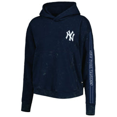 New York Yankees The Wild Collective Women's Marble Pullover Hoodie - MLB