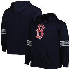 Boston Red Sox Women's Plus Size Front Logo Full-Zip Hoodie - MLB
