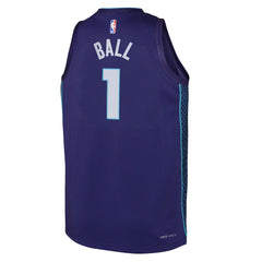 LaMelo Ball Charlotte Hornets Jordan Brand Youth Swingman Jersey Statement Edition Purple - NBA