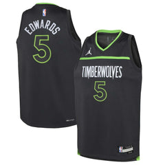 Anthony Edwards Minnesota Timberwolves Jordan Brand Youth Swingman Jersey Statement Edition Black - NBA