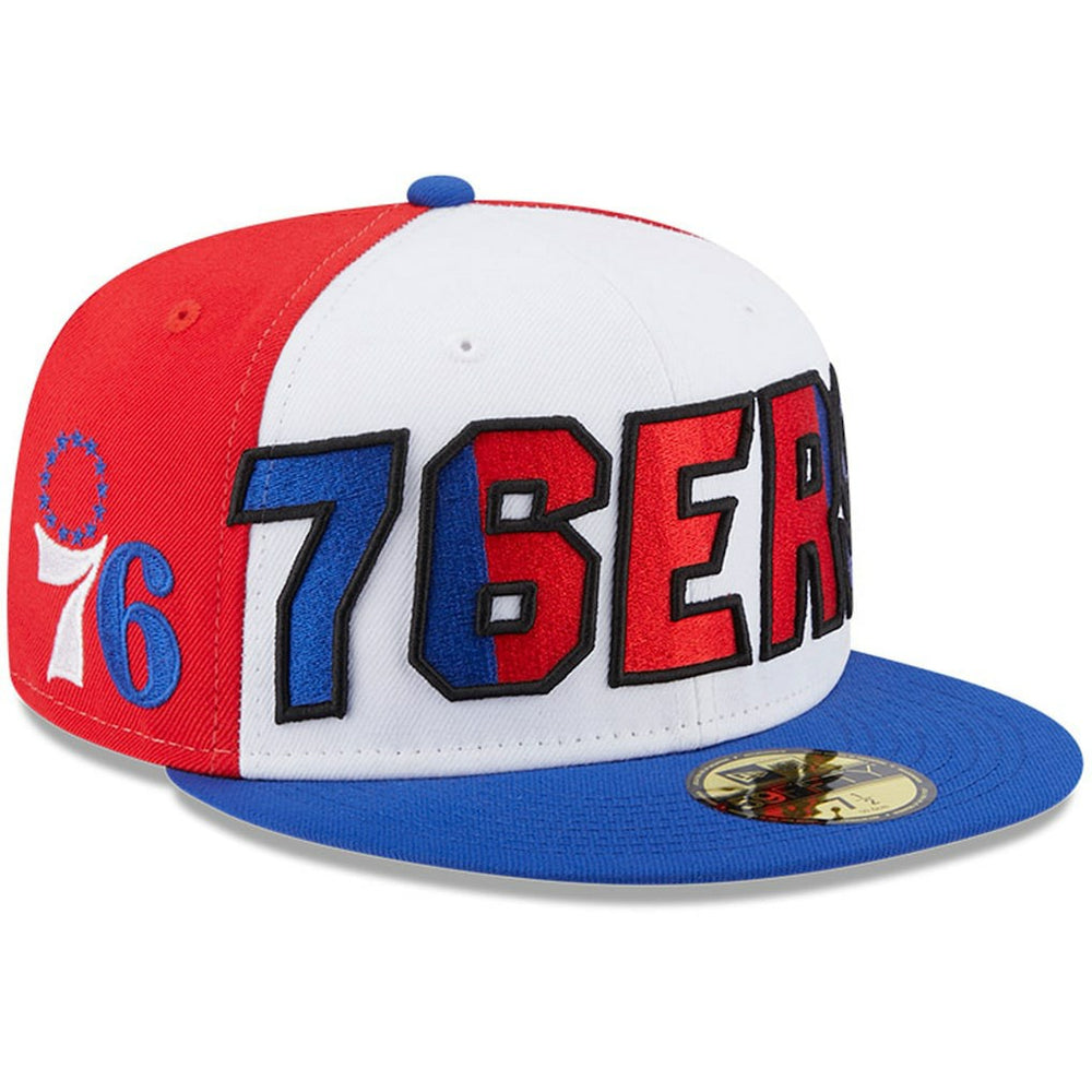 Philadelphia 76ers Back Half 9FIFTY Fitted Hat White/Royal - NBA