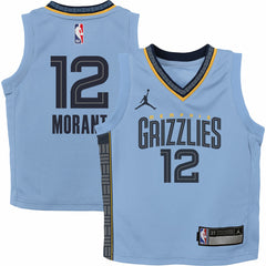 Ja Morant Memphis Grizzlies Jordan Brand Preschool 2022/23 Statement Edition Jersey Light Blue - NBA