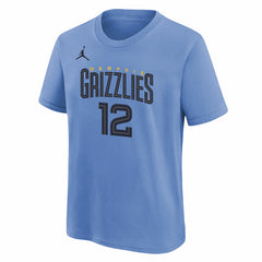 Ja Morant Memphis Grizzlies Jordan Brand Youth Statement Edition Name & Number Player T-Shirt Light Blue - NBA