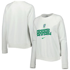 Brazil National Team Women's Lockup Varsity Tri-Blend Raglan Pullover Sweatshirt White | Nike Online