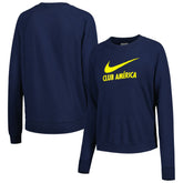 Club America Women's Lockup Varsity Tri-Blend Raglan Pullover Sweatshirt Navy | Nike Online