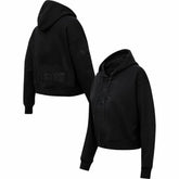 Boston Red Sox Pro Standard Women's Triple Black Cropped Pullover Hoodie Hoodies - MLB