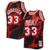 Alonzo Mourning Miami Heat 1996/97 Hardwood Classics Marble Swingman Jersey Black - NBA
