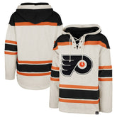 Philadelphia Flyers '47 Rockaway Lace-Up Pullover Hoodie - Oatmeal - NHL