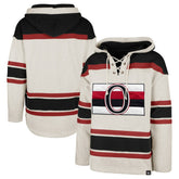 Ottawa Senators '47 Rockaway Lace-Up Pullover Hoodie - Oatmeal - NHL