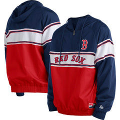 Boston Red Sox New Era Ripstop Raglan Quarter-Zip Hoodie - MLB