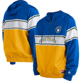 Milwaukee Brewers New Era Ripstop Raglan Quarter-Zip Hoodie - MLB