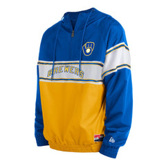 Milwaukee Brewers New Era Ripstop Raglan Quarter-Zip Hoodie - MLB