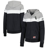 Chicago White Sox New Era Women's Colorblock Full-Zip Hoodie Jacket - MLB