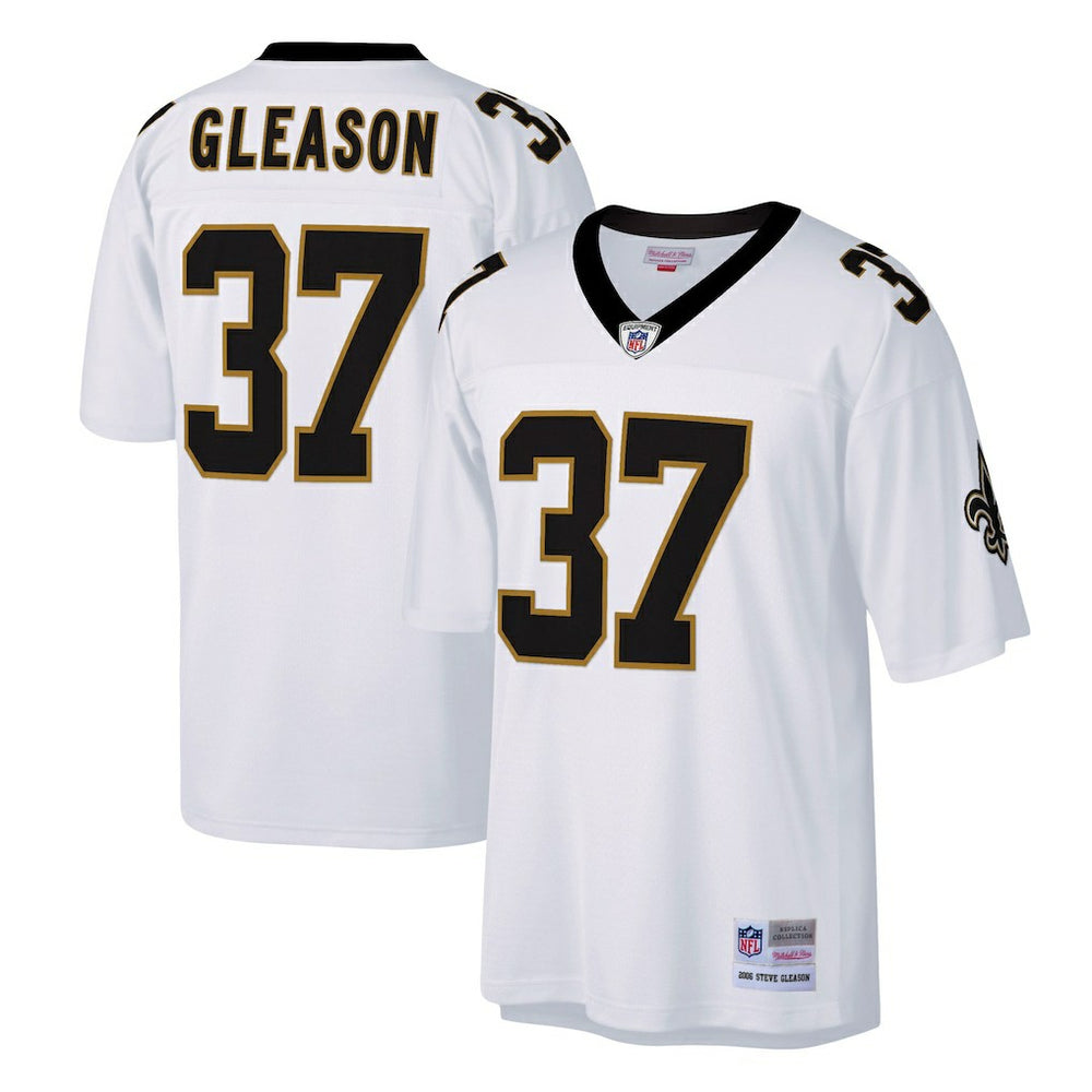 Steve Gleason New Orleans Saints Big & Tall 2006 Retired Player Replica Jersey White | Mitchell & Ness