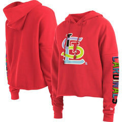 St. Louis Cardinals New Era Women's Fashion High Hip Pullover Hoodie - MLB