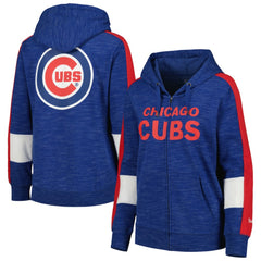 Chicago Cubs New Era Women's Colorblock Full-Zip Hoodie - MLB