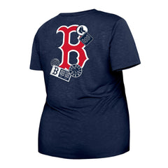 Boston Red Sox New Era Women's Plus Size Two-Hit Front Knot T-Shirt - MLB