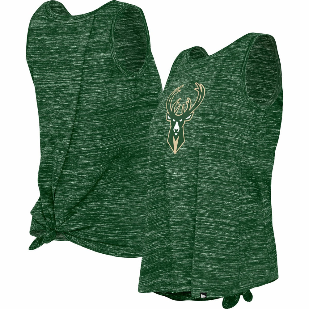 Milwaukee Bucks Women's Space Dye Active Tank Top Hunter Green - NBA