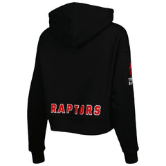 Toronto Raptors Pro Standard Women's Classic Fleece Cropped Pullover Hoodie Black - NBA