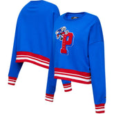 Philadelphia 76ers Pro Standard Women's Mash Up Pullover Sweatshirt Royal - NBA