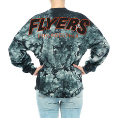 Philadelphia Flyers Fanatics Women's Crystal-Dye Long Sleeve T-Shirt - Black - NHL