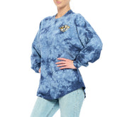 Nashville Predators Fanatics Women's Crystal-Dye Long Sleeve T-Shirt - Navy - NHL