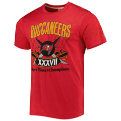 Tampa Bay Buccaneers Homage Super Bowl Classics Tri-Blend T-Shirt Red | NFL