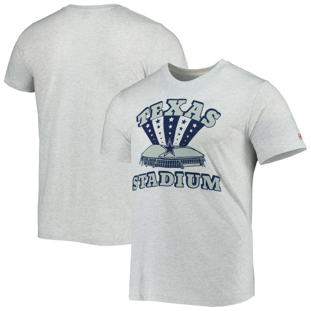 Dallas Cowboys Homage Texas Stadium Tri-Blend T-Shirt Ash | NFL