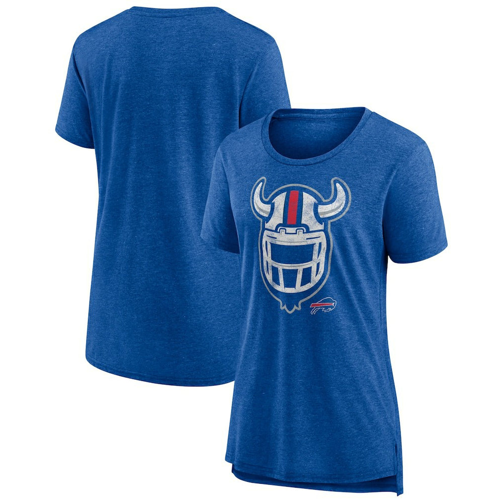 Buffalo Bills Women's Hometown First Down Tri-Blend T-Shirt Heather Royal | NFL