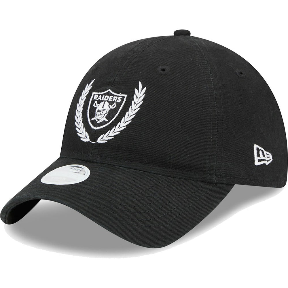 Las Vegas Raiders New Era Women's Leaves 9TWENTY Adjustable Hat Black | NFL