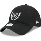 Las Vegas Raiders New Era Women's Leaves 9TWENTY Adjustable Hat Black | NFL