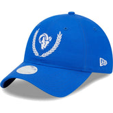 Los Angeles Rams New Era Women's Leaves 9TWENTY Adjustable Hat Royal | NFL