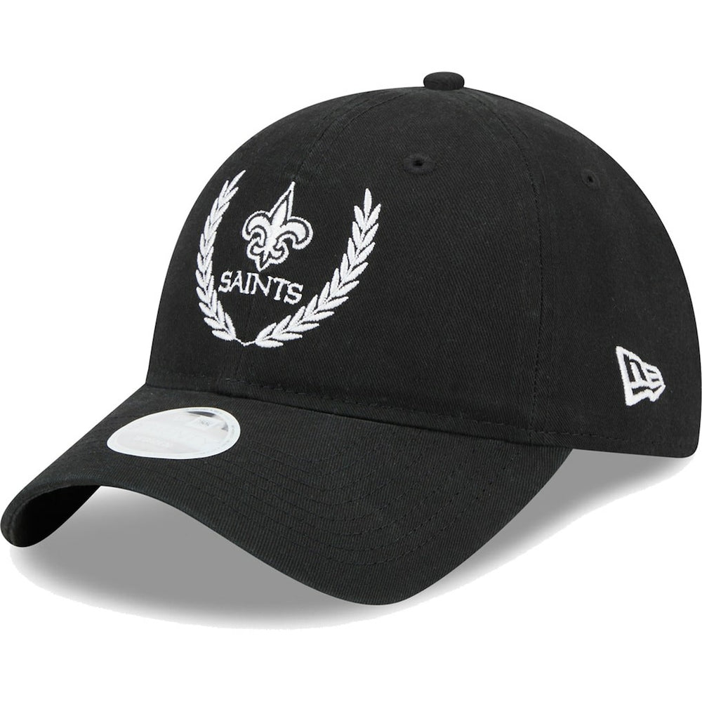 New Orleans Saints New Era Women's Leaves 9TWENTY Adjustable Hat Black | NFL