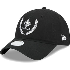 New Orleans Saints New Era Women's Leaves 9TWENTY Adjustable Hat Black | NFL