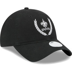 New Orleans Saints New Era Women's Leaves 9TWENTY Adjustable Hat Black | NFL