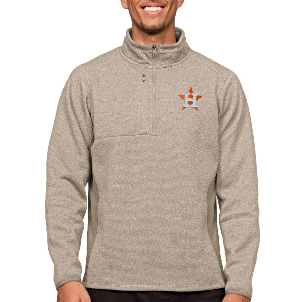 Houston Astros Antigua Course Quarter-Zip Pullover Top - MLB
