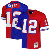 Jim Kelly Buffalo Bills 1990 Split Legacy Replica Jersey Royal/Red | Mitchell & Ness