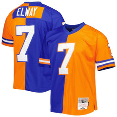 John Elway Denver Broncos 1990 Split Legacy Replica Jersey Royal/Orange | Mitchell & Ness