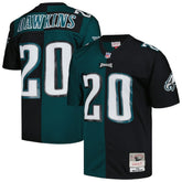 Brian Dawkins Philadelphia Eagles 2004 Split Legacy Replica Jersey Midnight Green/Black | Mitchell & Ness