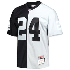 Charles Woodson Las Vegas Raiders 1998 Split Legacy Replica Jersey Black/Silver | Mitchell & Ness
