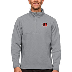 Cincinnati Bengals Antigua Course Quarter-Zip Pullover Top Heathered Gray | NFL