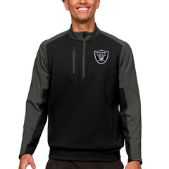 Las Vegas Raiders Antigua Team Quarter-Zip Pullover Top Black | NFL