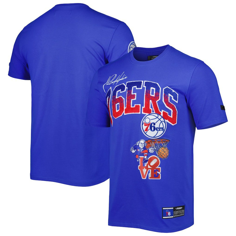 Philadelphia 76ers Pro Standard Hometown Chenille T-Shirt Royal - NBA
