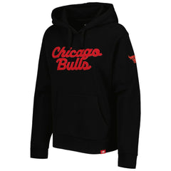 Chicago Bulls Sportiqe Women's Leona Ava Fleece Tri-Blend Pullover Hoodie Black - NBA