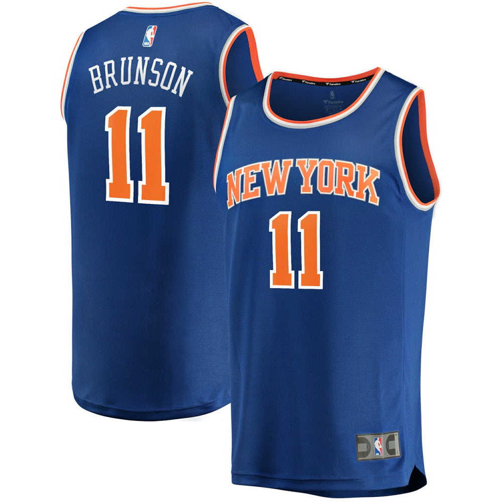 Jalen Brunson New York Knicks Fast Break Replica Jersey Icon Edition Blue - NBA