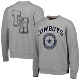 Dallas Cowboys Tommy Hilfiger Ronald Crew Sweatshirt Heather Gray | NFL