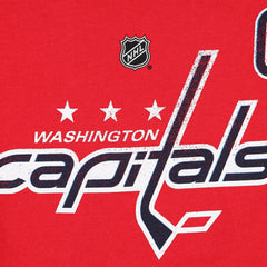 Washington Capitals Profile Women's Plus Size Distressed Printed Name & Number Long Sleeve T-Shirt - Red - NHL