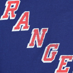 New York Rangers Profile Women's Plus Size Distressed Printed Name & Number Long Sleeve T-Shirt - Blue - NHL