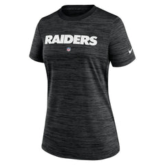 Las Vegas Raiders Women's Sideline Velocity Performance T-Shirt Black | Nike for Sale